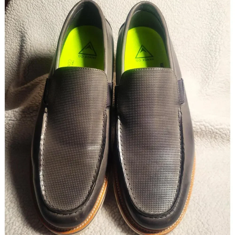 Vance Co. Men's Dallas Slip-on Loafers Gray Comfort Foam - Size 12